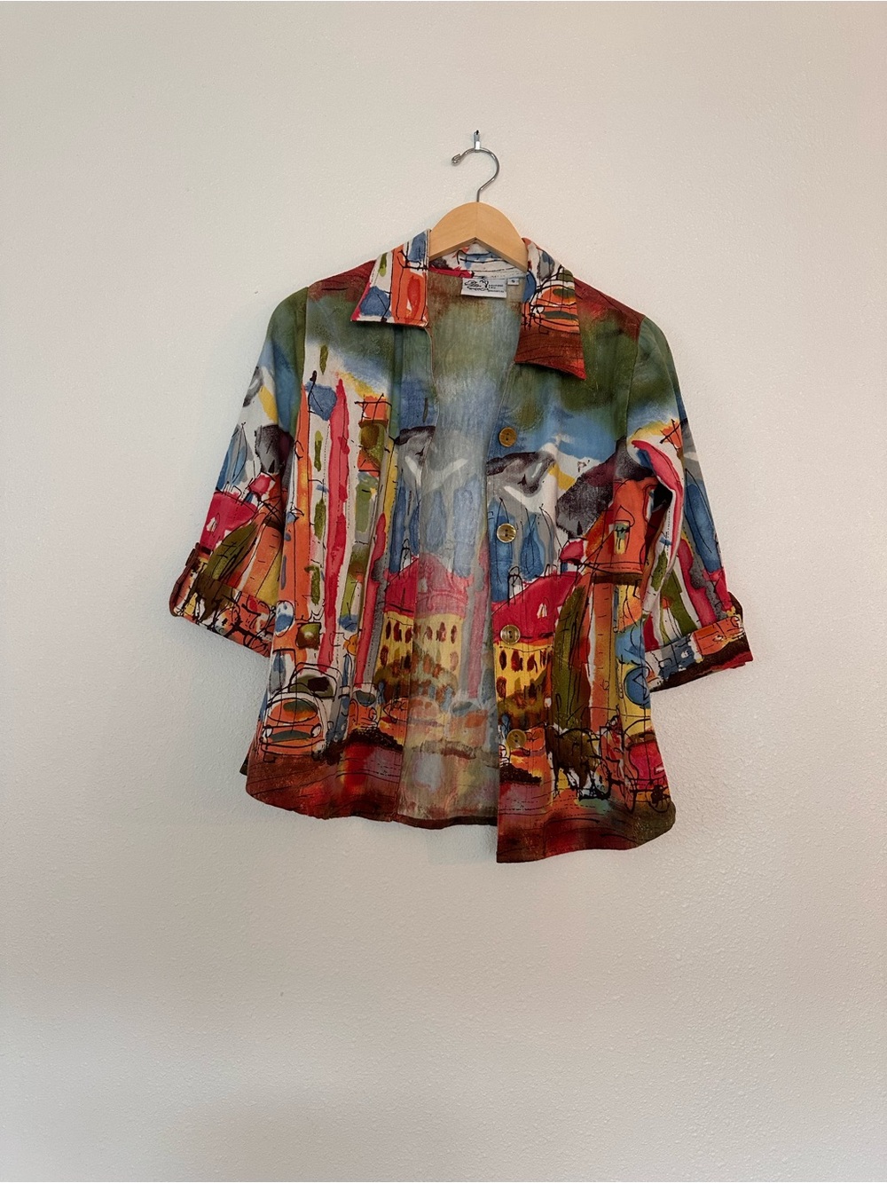 Vintage Art-To-Wear Michael Leu Button Up